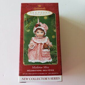 Hallmark Keepsake Ornament Mistletoe Miss 2001 Porcelain #1